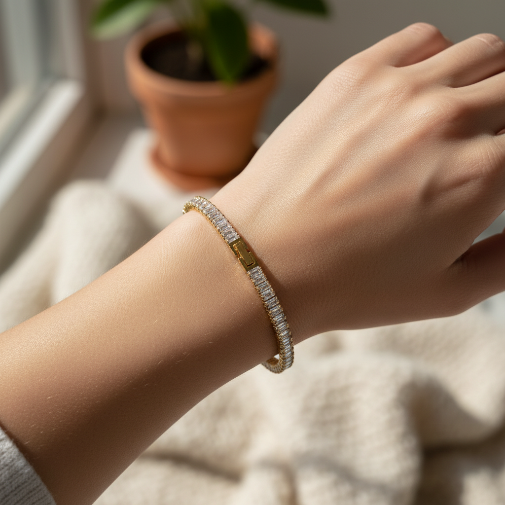 Rihanna Bracelet, Zirconia & Stainless Steel