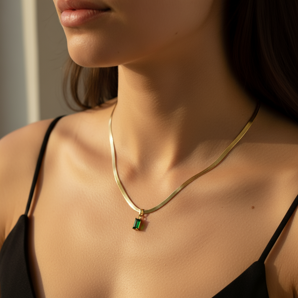 Collar Kendall en Dos Tonos Dorado para Mujer en Acero Inoxidable | Vanytel