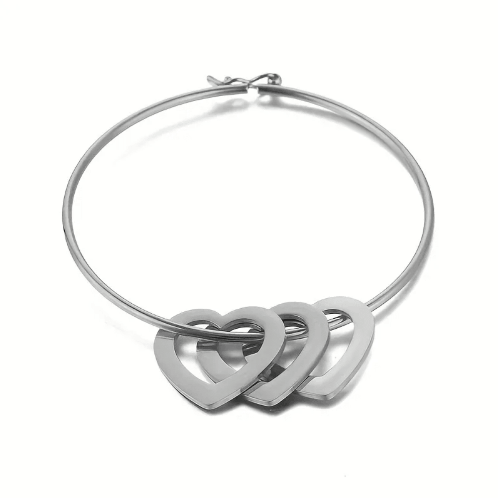 Pulsera Mis Amores Aro Dorados con Dijes de Corazón para Mujer en Acero Inoxidable | Vanytel - VANYTEL - Vanytel