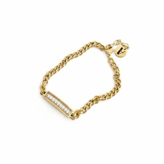 Pulsera Sasha Dorada con Zirconia para Mujer en Acero Inoxidable | Vanytel Jewelry - VANYTEL - Vanytel