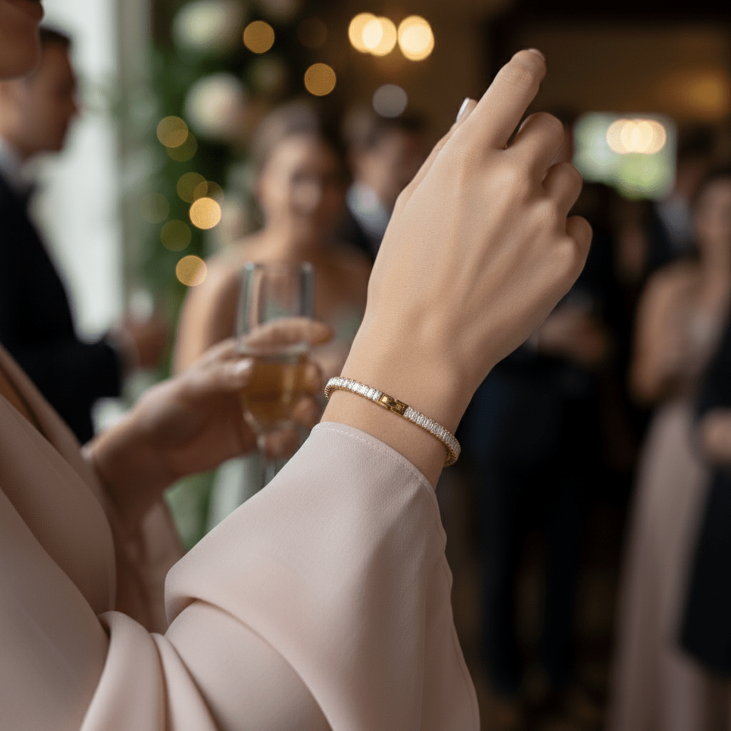 Rihanna Bracelet, Zirconia & Stainless Steel - VANYTEL - Vanytel