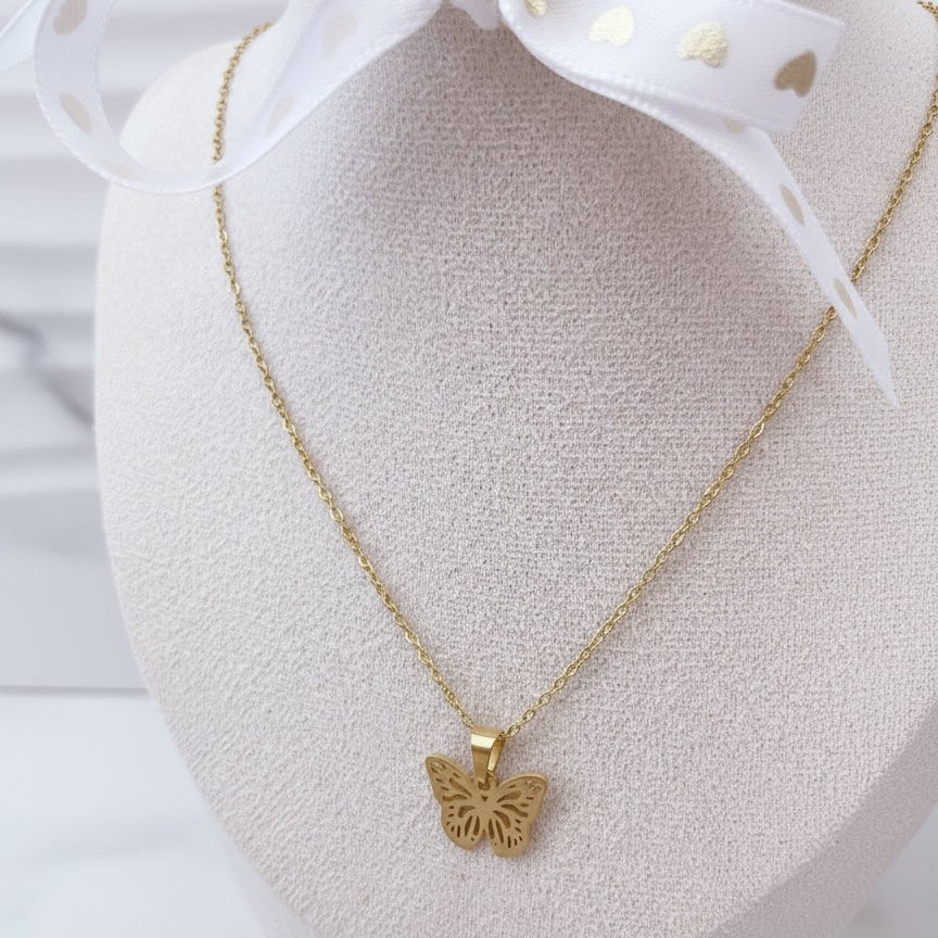 Set de Collar y Aretes en Mariposas para Mujer en Acero Inoxidable | Vanytel - VANYTEL - Vanytel