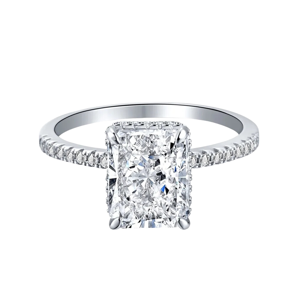 Anillo Trophy Wife de plata esterlina 925 con circonitas brillantes, joyería elegante Vanytel.