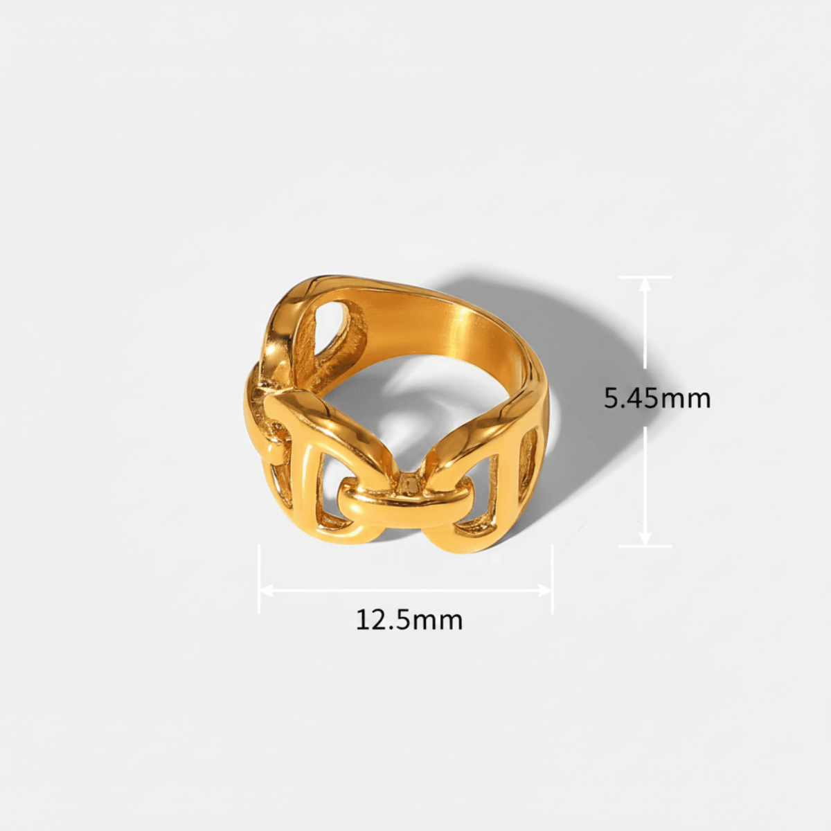 Vanytel Gigi Ring | 18K Gold Plated Stainless Steel Chain Ring for Women | Waterproof & Tarnish Resistant - VANYTEL - Vanytel
