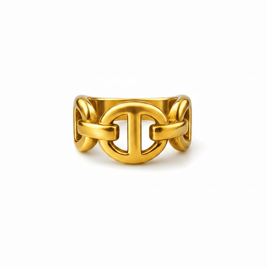 Vanytel Gigi Ring | 18K Gold Plated Stainless Steel Chain Ring for Women | Waterproof & Tarnish Resistant - VANYTEL - Vanytel