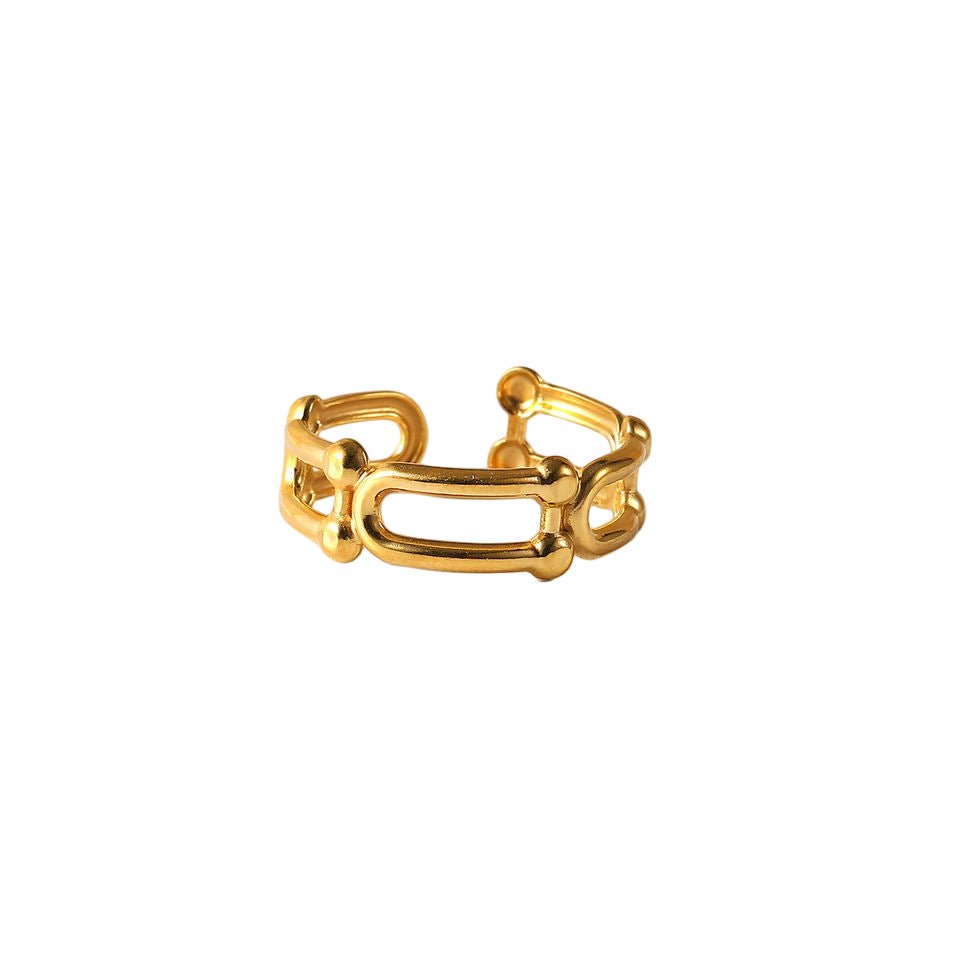 Anillo Catlyn Dorado Ajustable para Mujer en Acero Inoxidable | Vanytel - VANYTEL - Vanytel