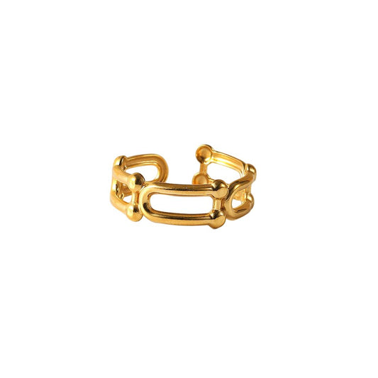 Anillo Catlyn Dorado Ajustable para Mujer en Acero Inoxidable | Vanytel - VANYTEL - Vanytel