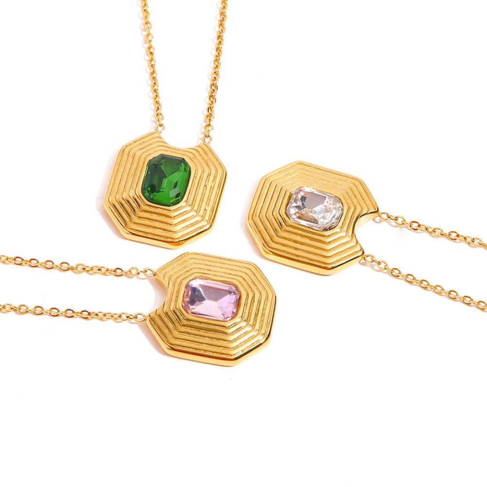 Collar Anne en Dorado con Zirconia en Acero Inoxidable para Mujer | Vanytel - VANYTEL - Vanytel