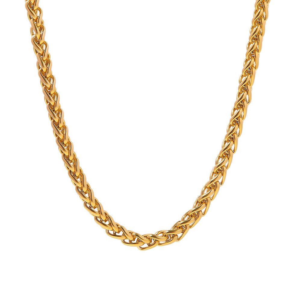 Collar Nia Rope Chain en Acero Inoxidable Dorado para Mujer | Vanytel - VANYTEL - Vanytel