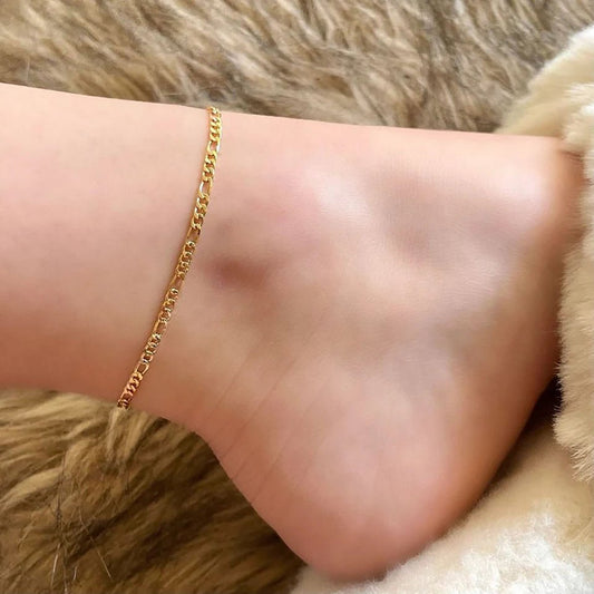Fígaro Anklet, Gold Stainless Steel - VANYTEL - Vanytel
