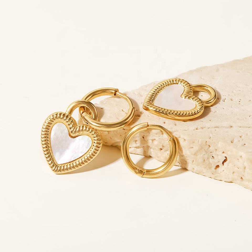 Valentine's Women Earrings, Gold Stainless Steel - VANYTEL - Vanytel